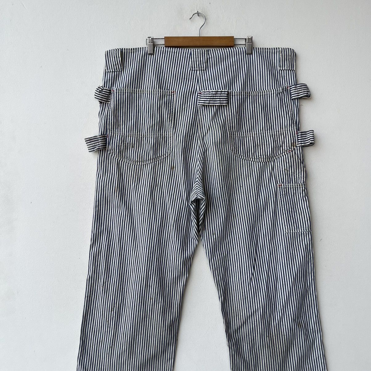 Vintage Vintage 50s Burlington Mfg Co Hickory Stripe Double Knee Size US 43 - 8 Thumbnail