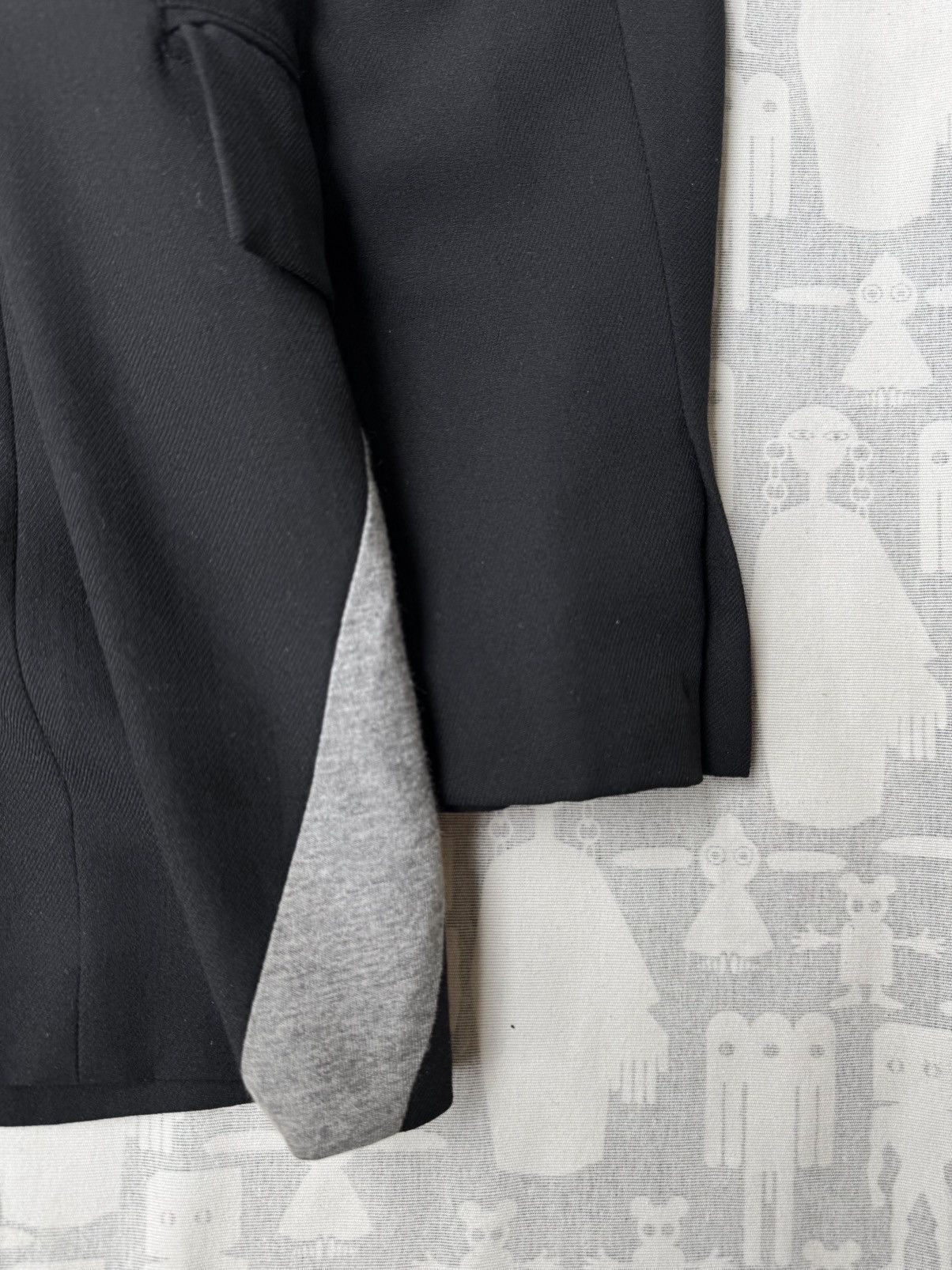 Yohji Yamamoto Yohji Yamamoto Pour Homme SS07 Jersey Appliqué Stripe Blazer Size 50L - 8 Thumbnail