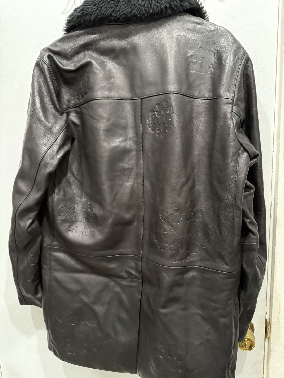 DENIM TEARS Denim Tears Oakland Wreath Winter Leather Coat Size US S / EU 44-46 / 1 - 19 Thumbnail