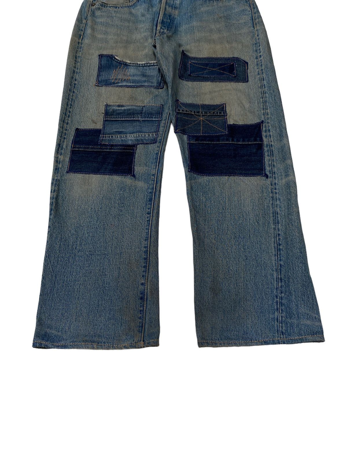 Vintage Vintage Japanese Brand Sugar Cane Pathwork Jeans 1990s Size US 30 / EU 46 - 3 Thumbnail