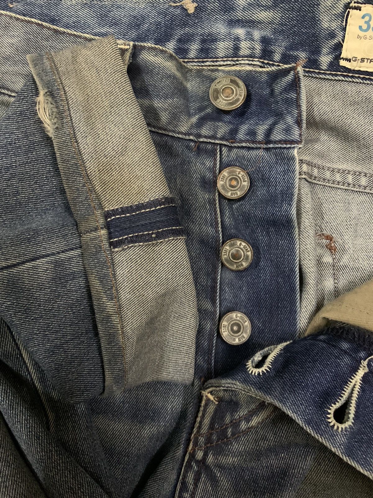 G-Star Vintage G Star Raw Mud Washed Slim Fit Jeans Made in Italy Size US 29 - 4 Thumbnail