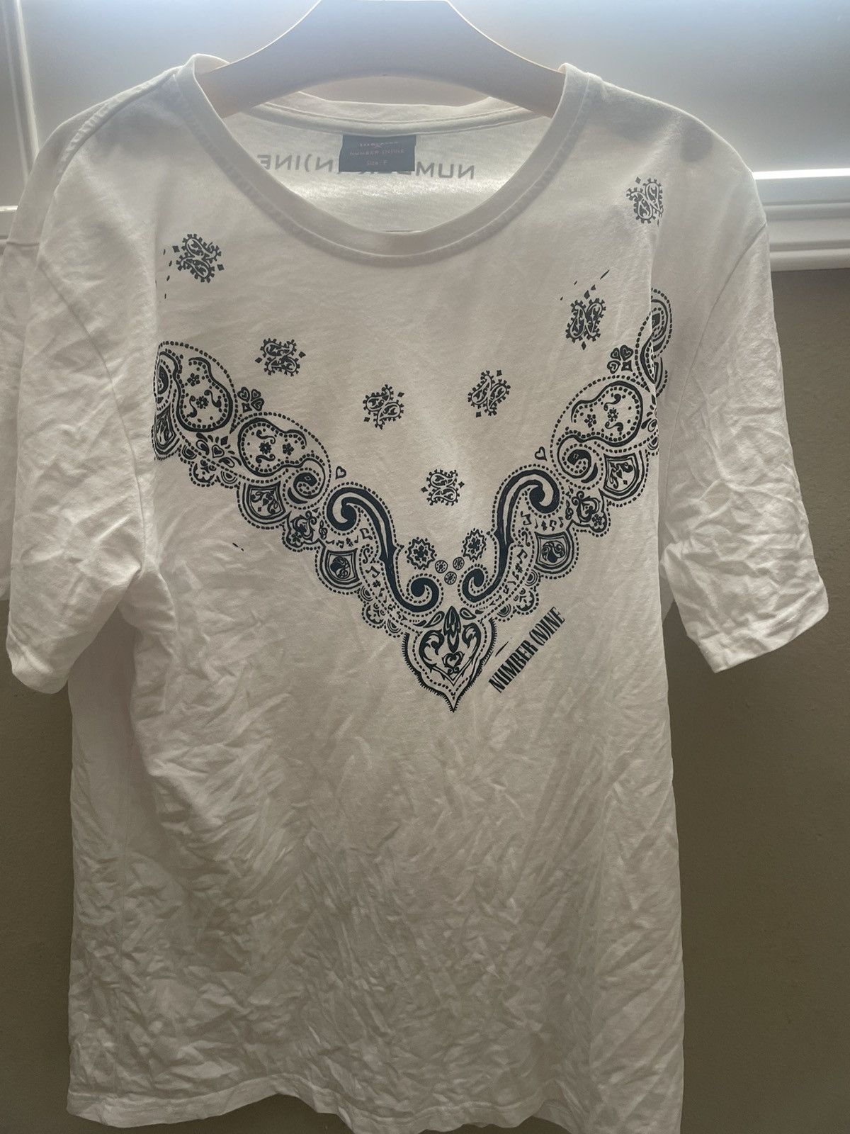 image of Number N Ine Number (N)Nine Shirt in White, Men's (Size Large)