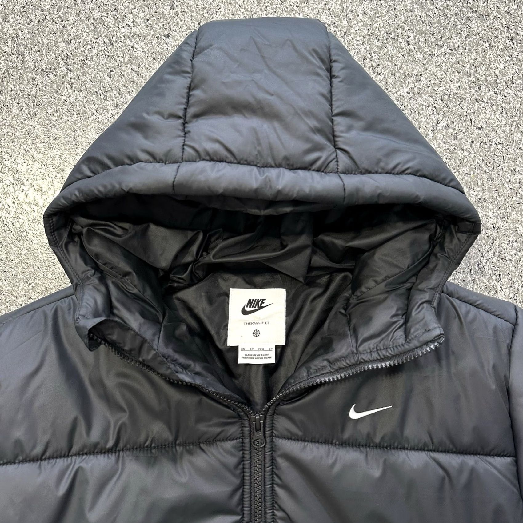 Nike Nike Womens XS Black Therma-Fit Parka Jacket Regular Hooded Long Sleeve Zip Sportswear Jacket Size XS / US 0-2 / IT 36-38 - 2 Thumbnail