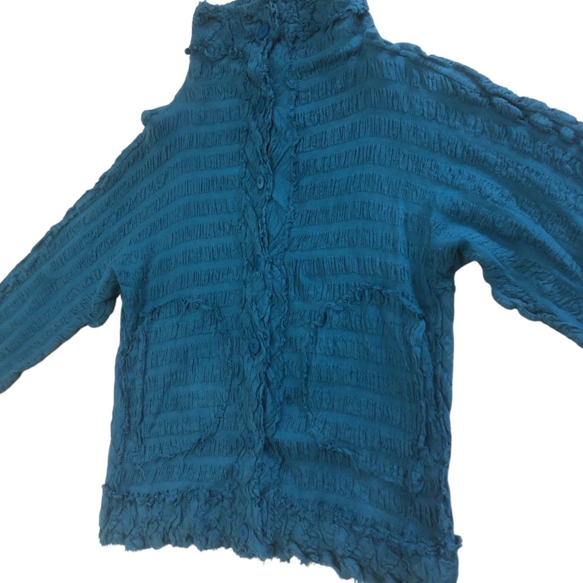 Issey Miyake ME By Issey Miyake Fringe Cauliflower Button Jacket Size L / US 10 / IT 46 - 4 Thumbnail