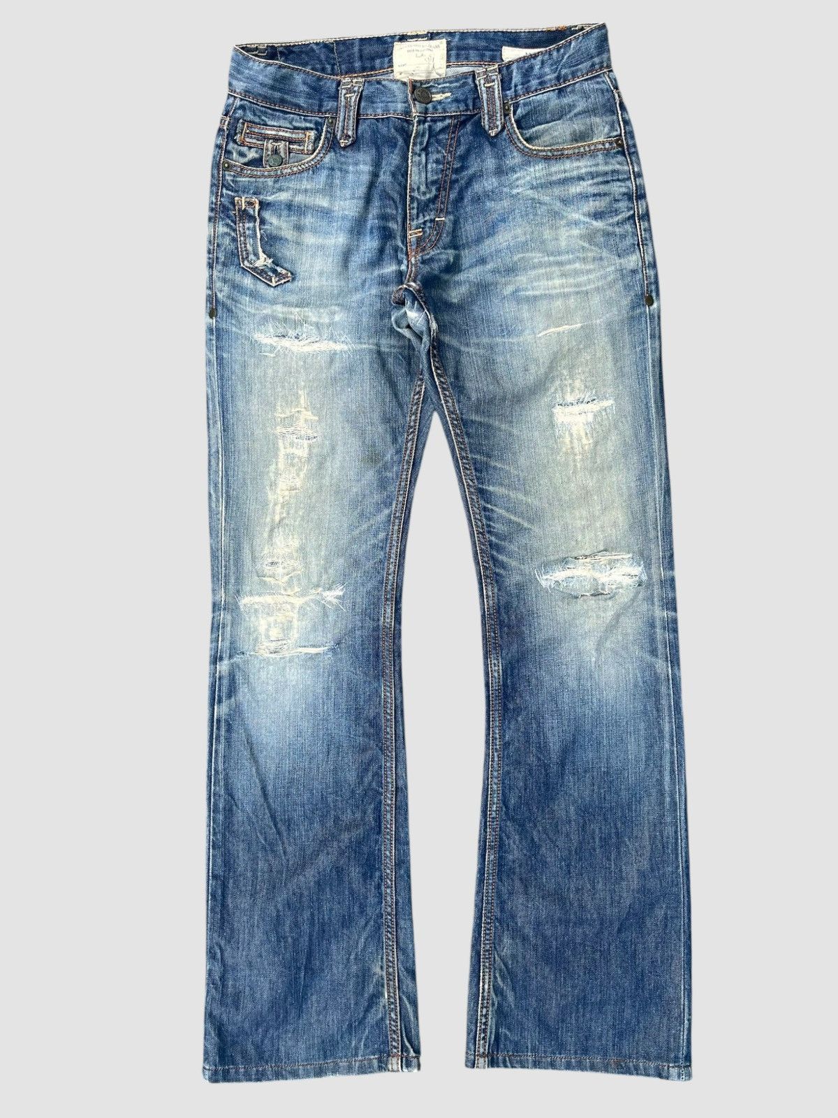 Taverniti Distressed Taverniti So Jeans Flare Jeans Size US 30 / EU 46 - 2 Thumbnail