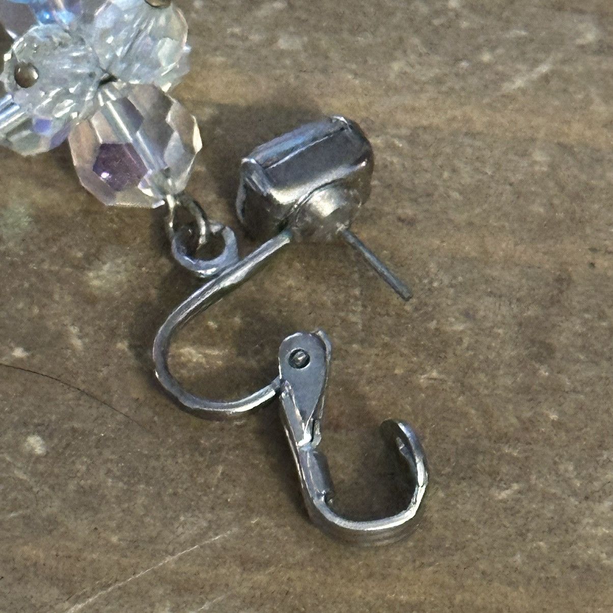 Other Aurora Borealis Crystal dangle post earrings Size ONE SIZE - 4 Thumbnail