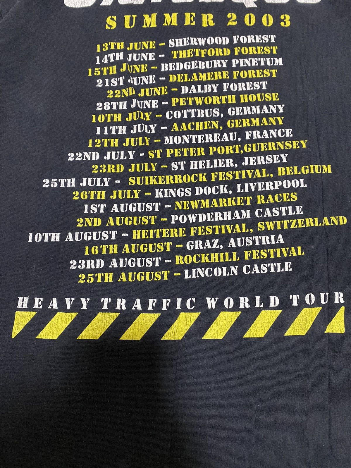 Band Tees × Vintage VTG Status Quo Heavy Traffic World Tour T Shirt Summer 2003 Size US XL / EU 56 / 4 - 12 Thumbnail