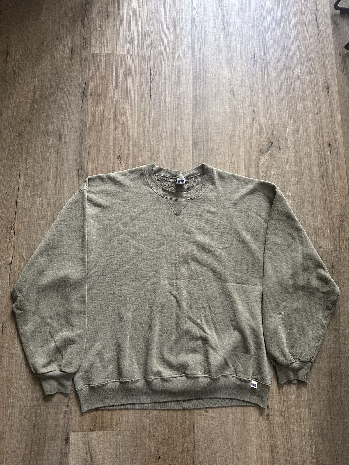 Russell Athletic × Vintage Russell Athletic Vintage Sweatshirt in Sage Green Size US XXL / EU 58 / 5 - 1 Thumbnail