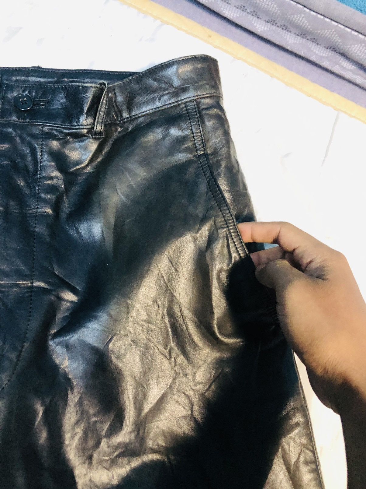 Japanese Brand Art Glenhill Leather Pants (5) Size US 29 - 8 Thumbnail