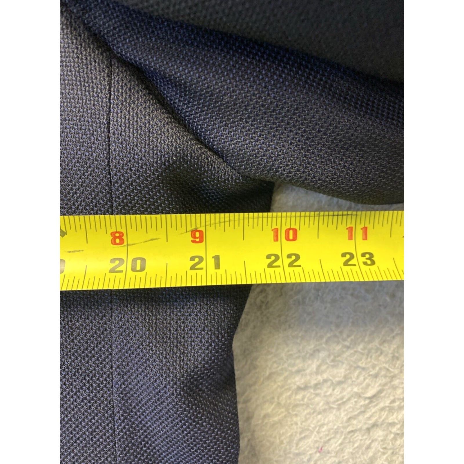 Joseph Abboud VINTAGE None Mens Sport Coat Blazer Suit Jacket 44 R Blue Wool 2-Button Notch Lapel Solid Business Formal Wedding Summer Mens Size 44R - 4 Thumbnail