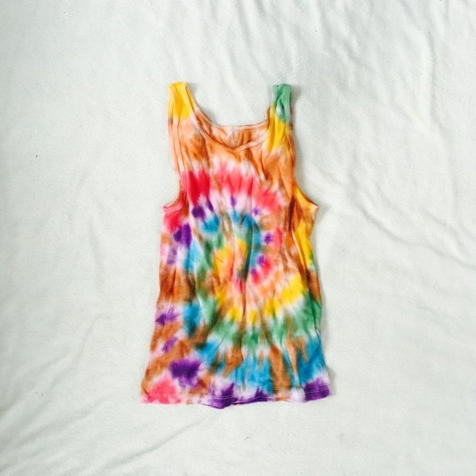 Other Dyes by MacKay Spiral Tie-Dye Tank Top Shirt | Sz YL Size XS / US 0-2 / IT 36-38 - 2 Thumbnail