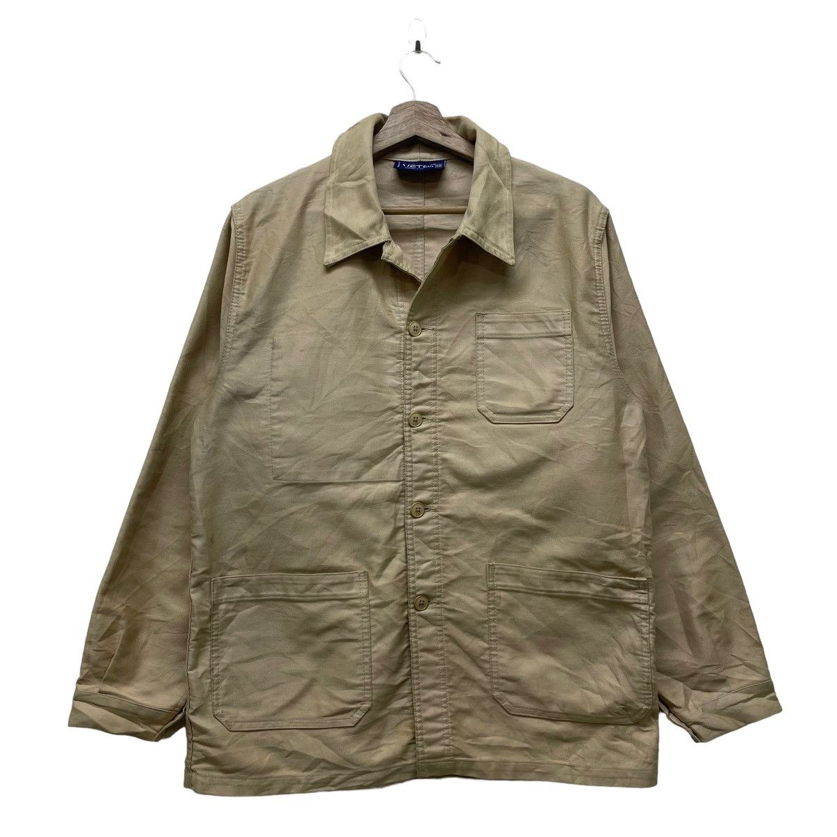 image of Military x Vetra Vintage Vetra Army Chore Jacket in Cream, Men's (Size Medium)