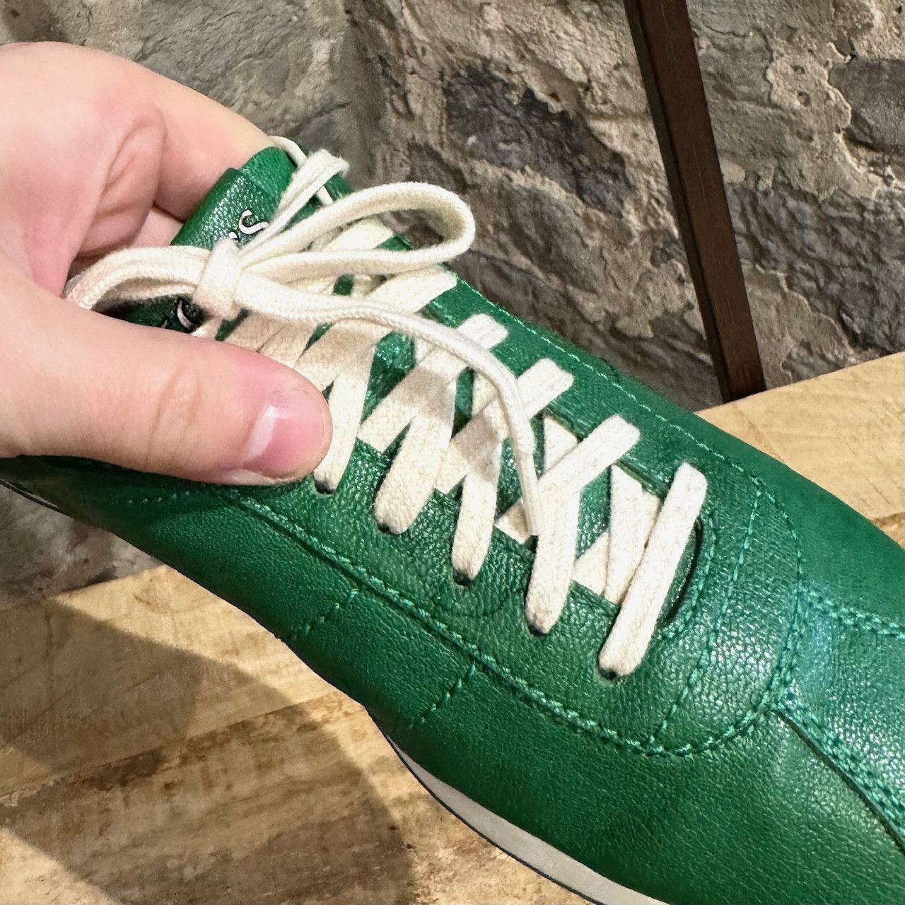 Tod's Tod's Green Leather Sneakers Size US 7 / EU 40 - 12 Thumbnail
