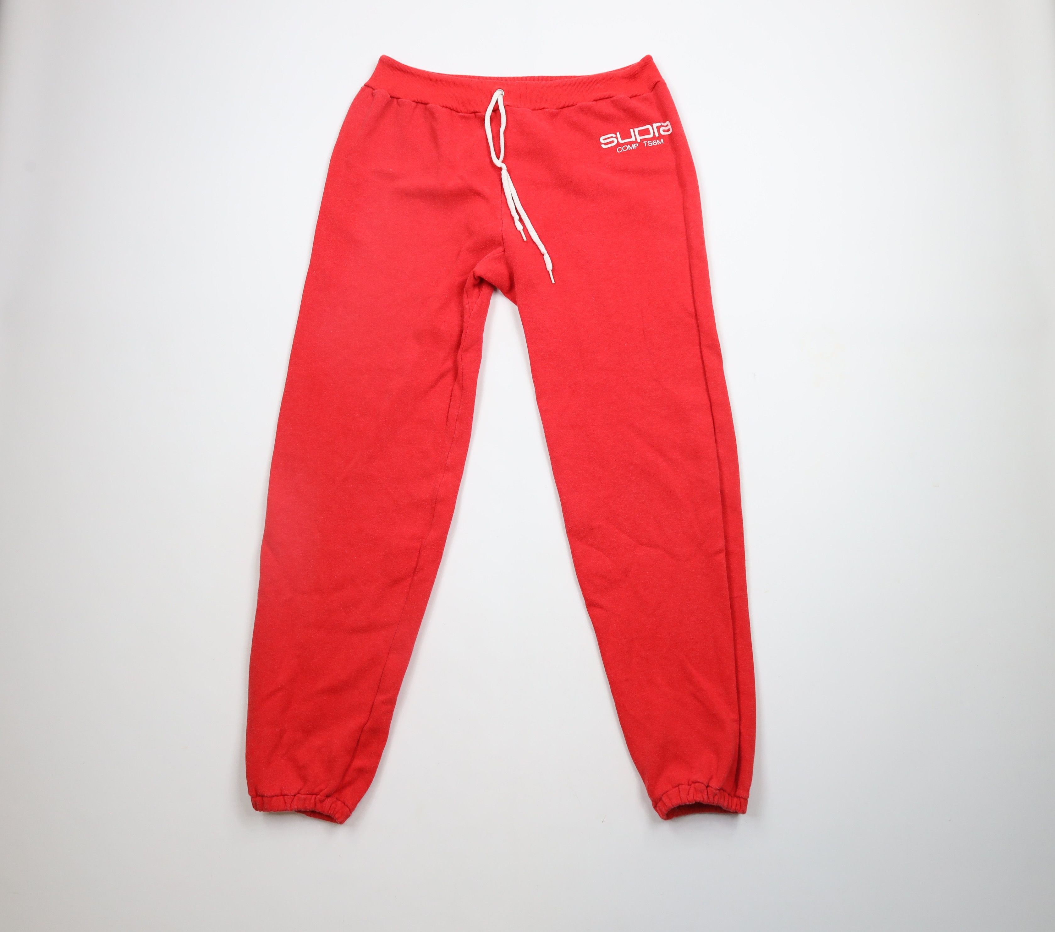 Vintage 70s 80s Comp TS6M Boat Sweatpants Joggers Red USA