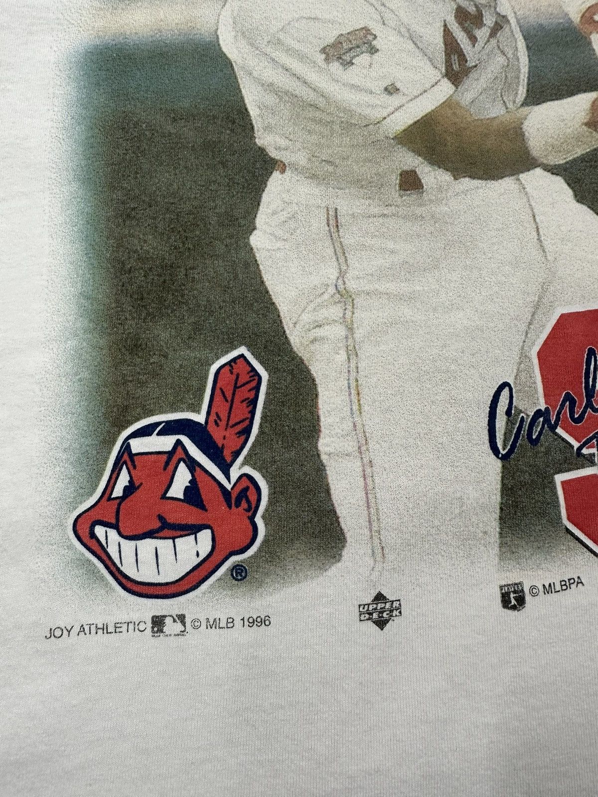 MLB Vintage 90s Carlos Baerga Cleveland Indians Player T-Shirt Size US L / EU 52-54 / 3 - 5 Thumbnail