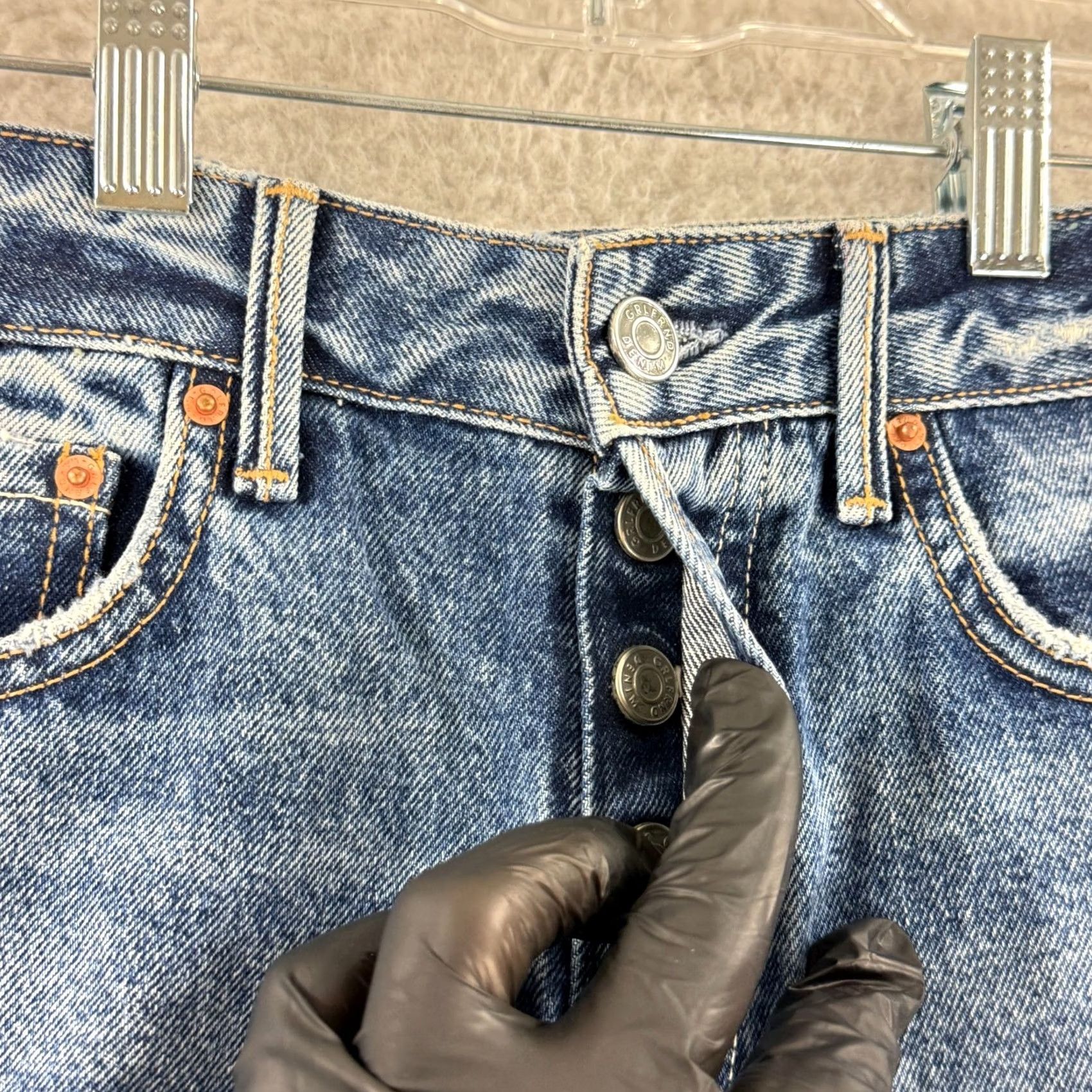 GRLFRND GRLFRND Karolina Jeans Womens Size 25 Blue Denim Distressed 5-Pocket High Rise Skinny Jeans Size 42" / US 20 - 5 Thumbnail