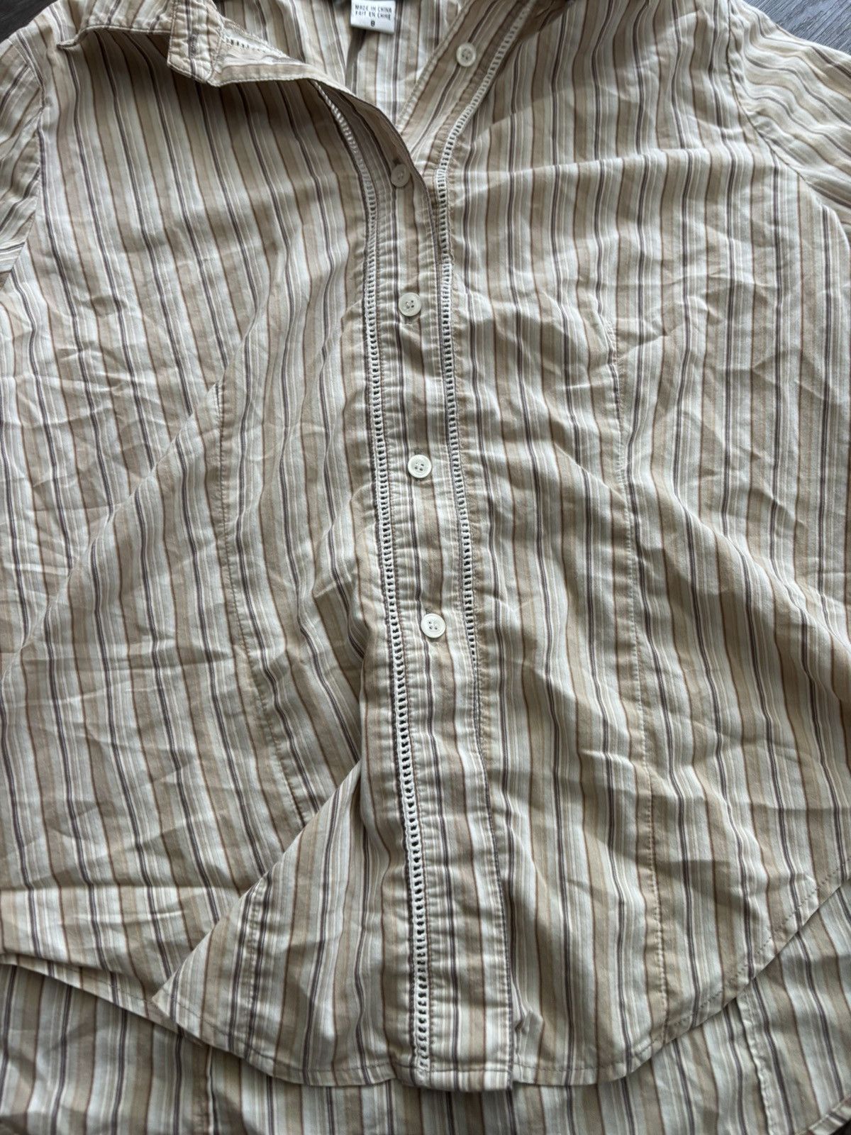 Vintage Beige Long Sleeve Button-Up Size US XS / EU 42 / 0 - 2 Thumbnail