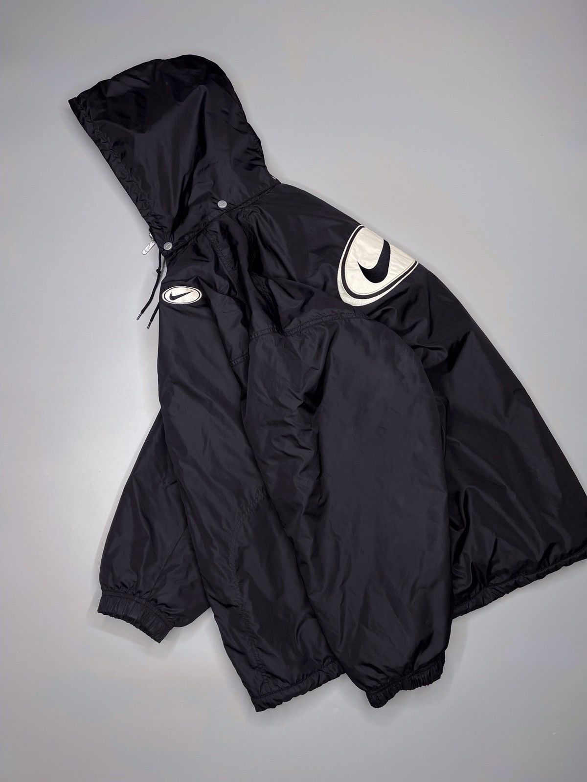 Nike × Vintage Vintage Y2k Nike Nylon Big Logo Jacket Size US L / EU 52-54 / 3 - 1 Thumbnail