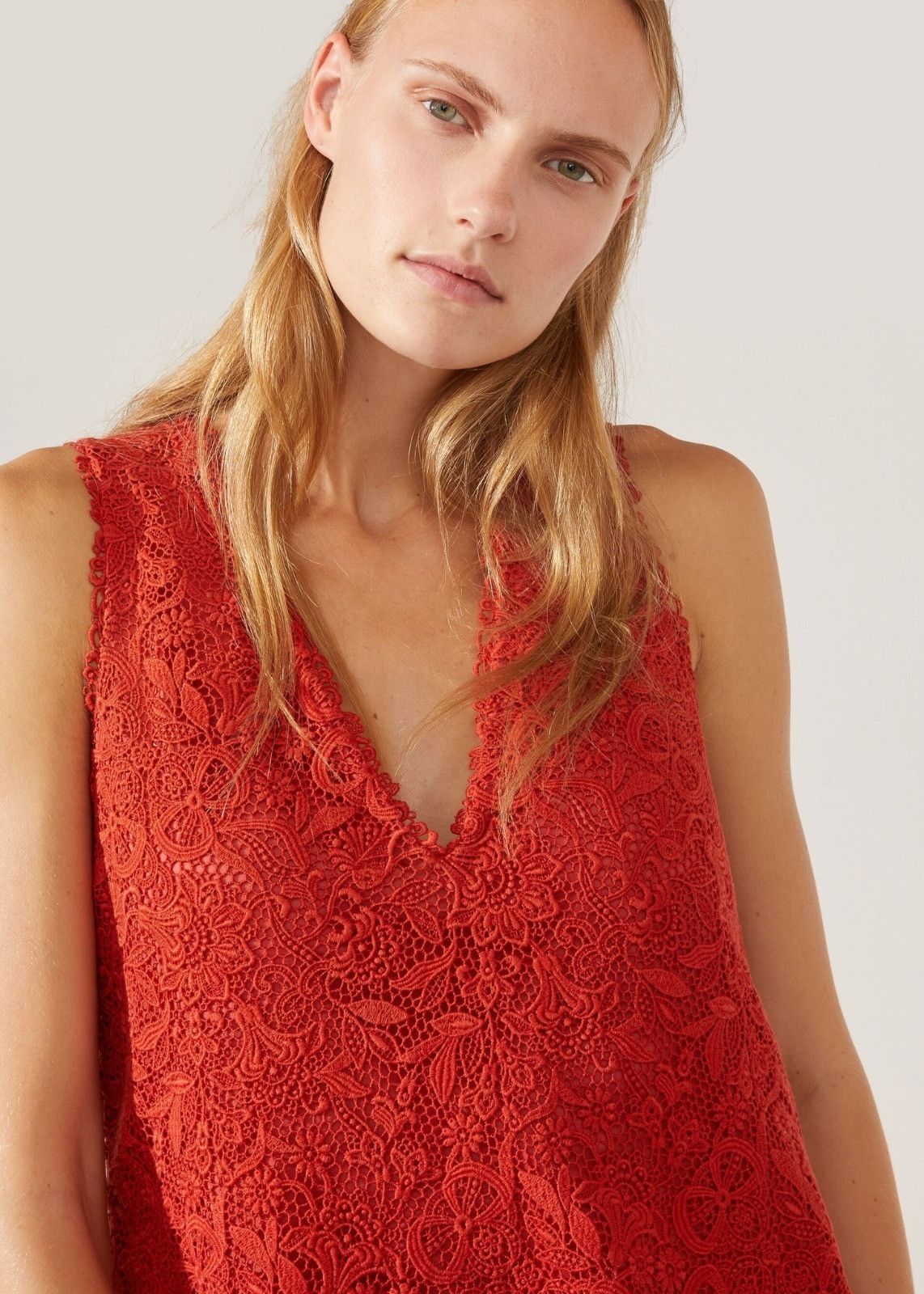 Loro Piana o1srvl11e0824 Ameena Infinite Macrame Maxi Dress in Red Size L / US 10 / IT 46 - 6 Thumbnail