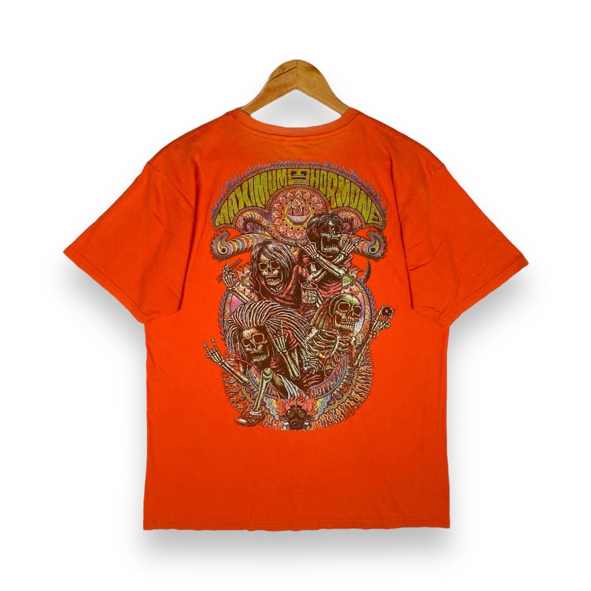 image of Band Tees x Vintage Maximum The Hormone Japanese Band Tee in Orange, Men's (Size XL)