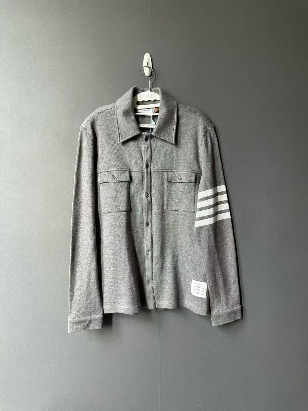 Thom Browne Thom Browne Gray Cotton Shirt Jacket Size US M / EU 48-50 / 2 - 1 Thumbnail