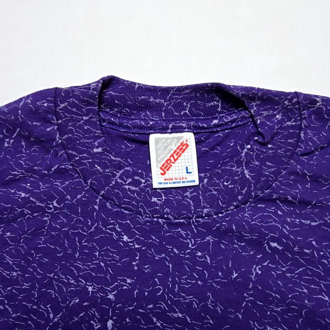 Jerzees Vintage Montana Shirt Aztec Graphic Purple L AOP Tee 90s VTG Size US L / EU 52-54 / 3 - 6 Thumbnail