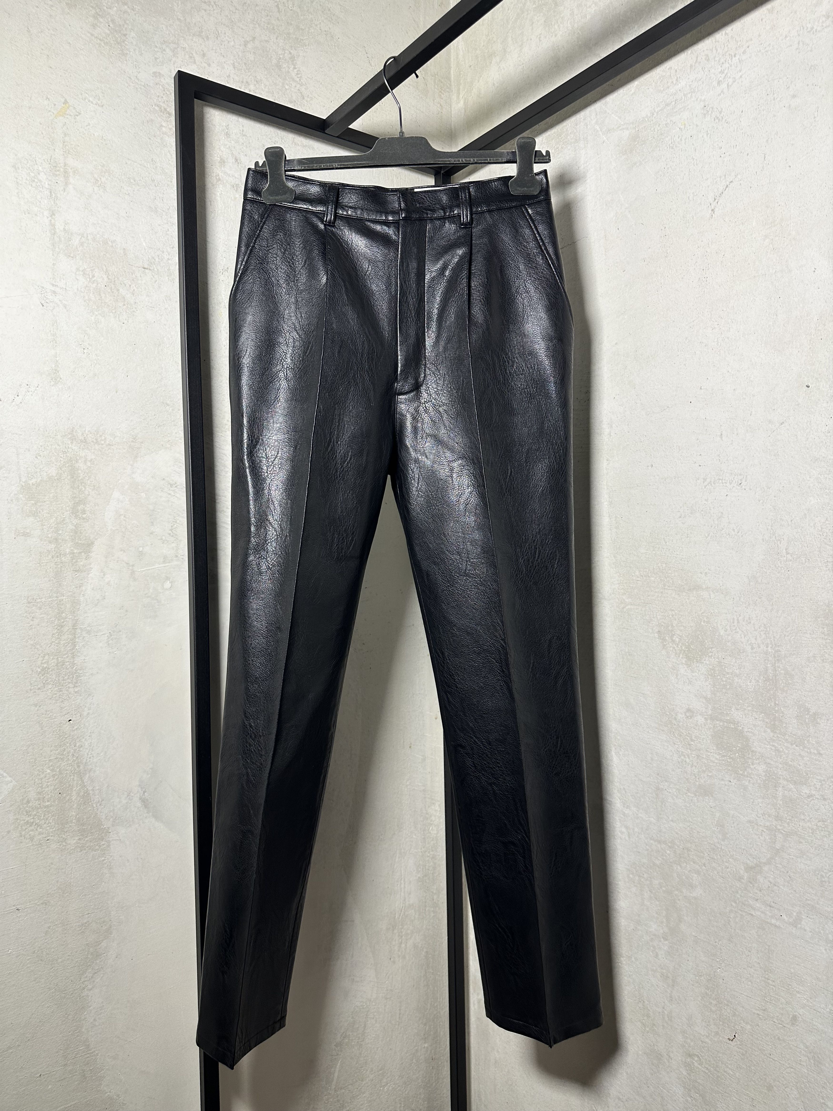 Akira Akiranaka Vegan Leather Straight Pants Size 28" / US 6 / IT 42 - 1 Thumbnail