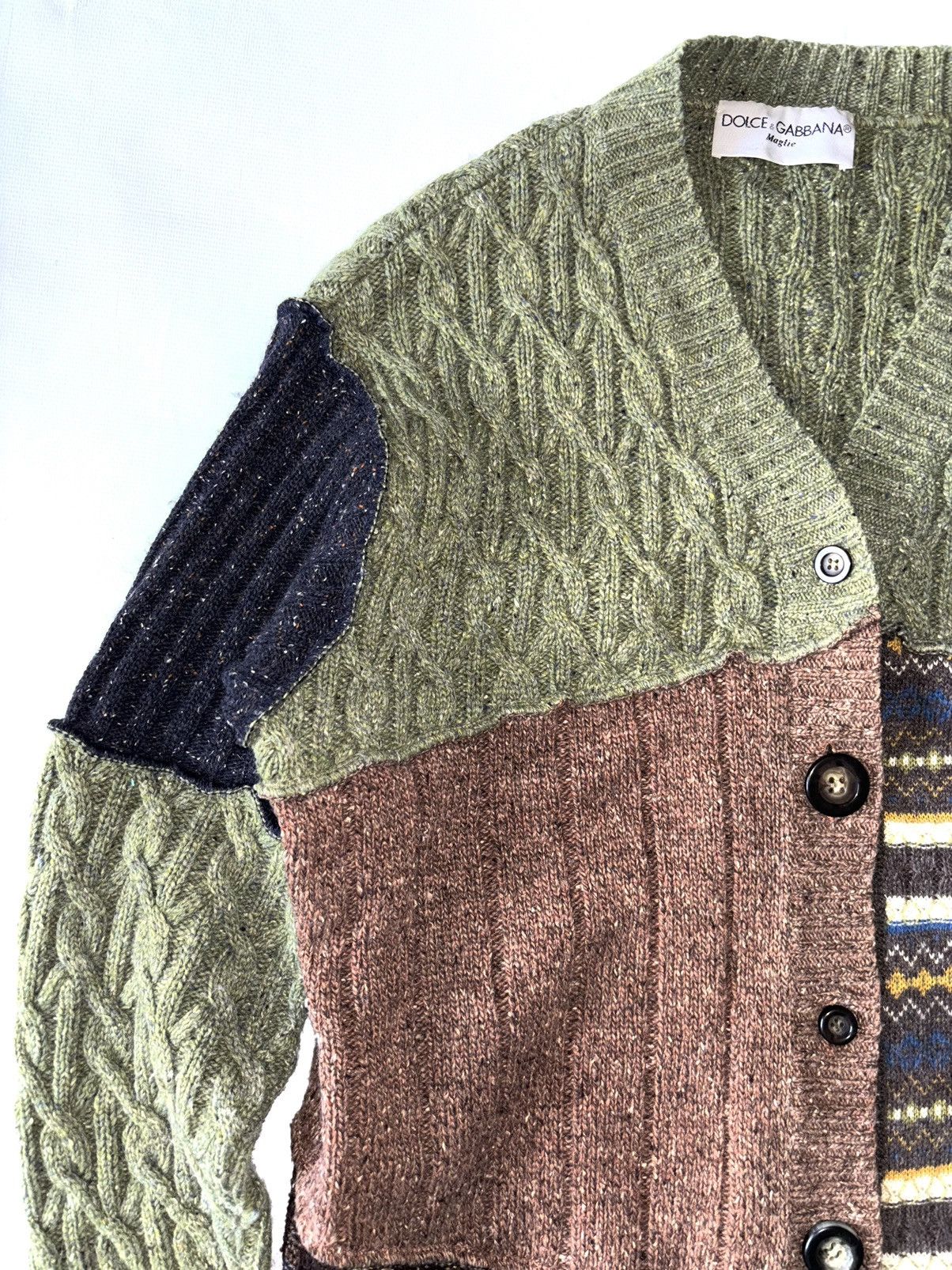 Dolce & Gabbana 80’s Maglie Dolce Gabbana Reconstructed knitted cardigan Size US M / EU 48-50 / 2 - 5 Thumbnail