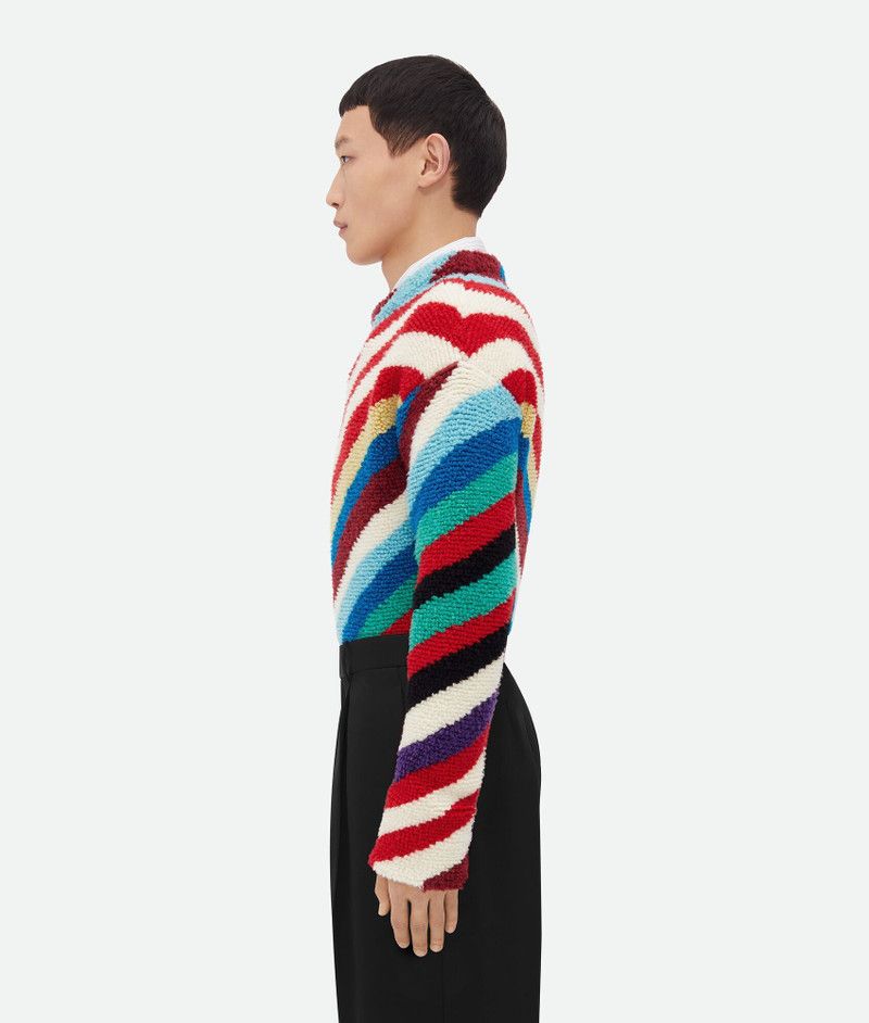 Bottega Veneta o1s1rm0326 Striped Wool Jumper in Multicolor Size US L / EU 52-54 / 3 - 2 Thumbnail