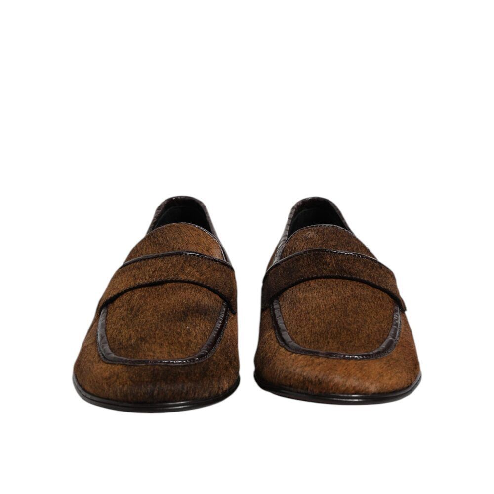 Dolce & Gabbana Dolce & Gabbana Brown Loafers Leather Slip On Men Dress Shoe Size US 6 / EU 39 - 2 Thumbnail