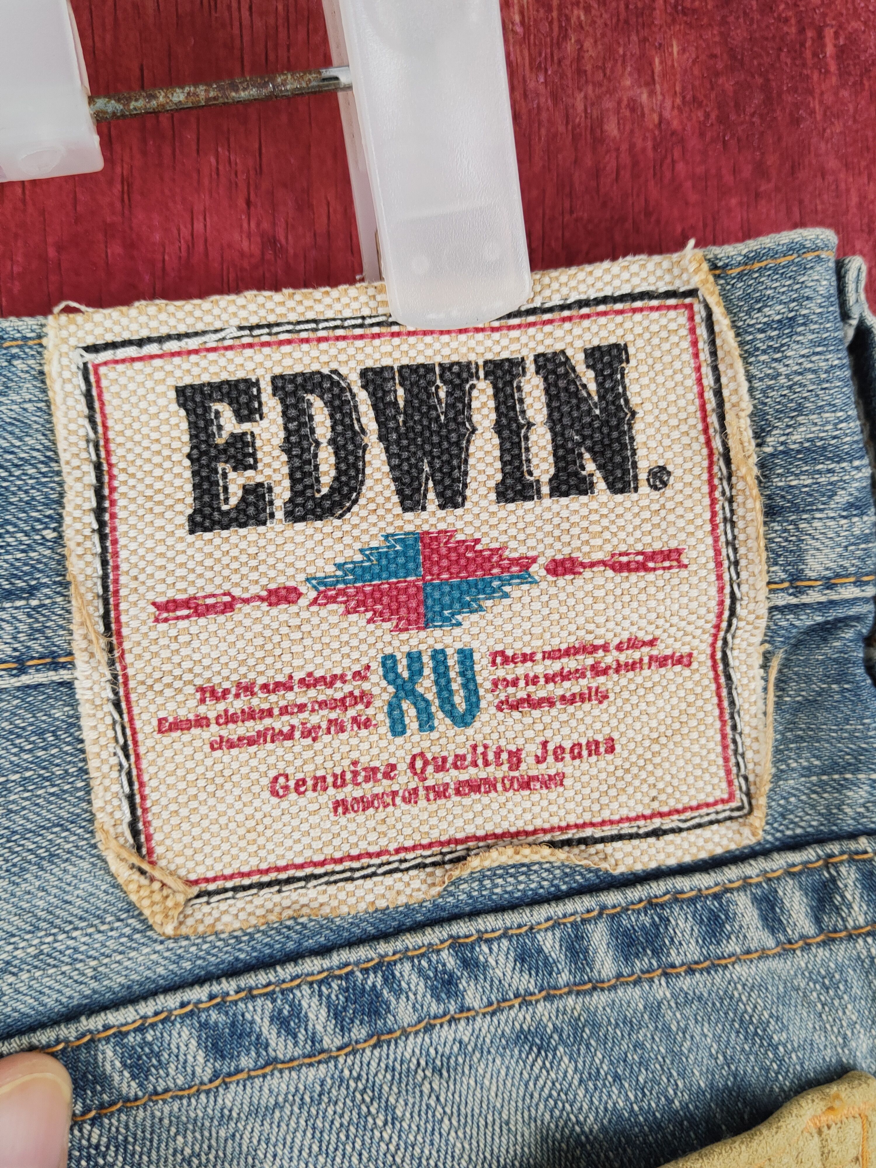 Edwin Edwin Blue Faded Distressed Ripped Jeans #S1768 Size US 32 / EU 48 - 7 Thumbnail