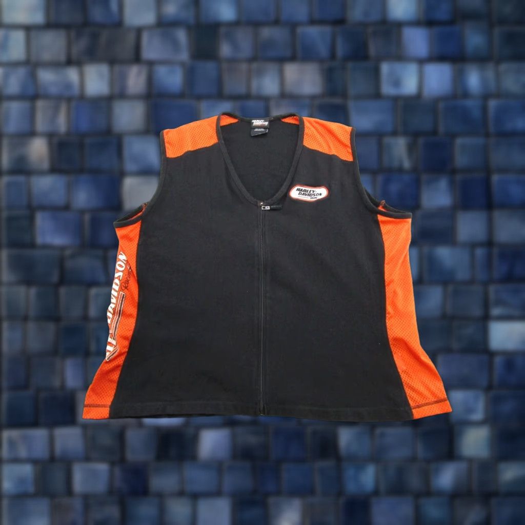 Harley Davidson Harley-Davidson Racing Full Zip Up Sleeveless Vest Women's XL Multicolor Embroidered Cotton Vest Casual Women XL Zip Up Sleeveless Harley-Davidson Size XL / US 12-14 / IT 48-50 - 1 Thumbnail