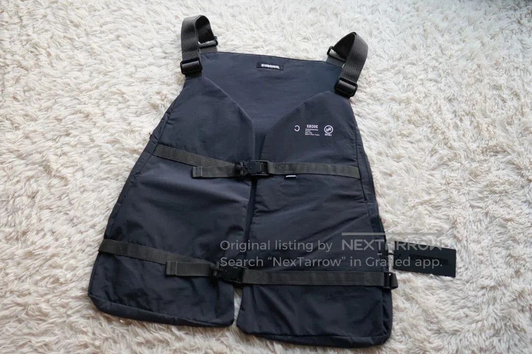 Neighborhood Black Utility Vest with Adjustable Straps. Size US S / EU 44-46 / 1 - 1 Thumbnail