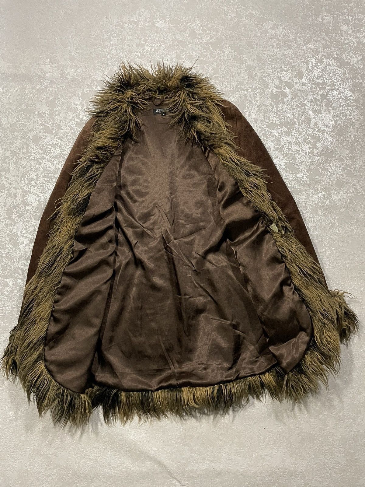 Japanese Brand Y2K If Six Was Nine LGB Style Leather Fur Brown Jacket Coat Size M / US 6-8 / IT 42-44 - 3 Thumbnail