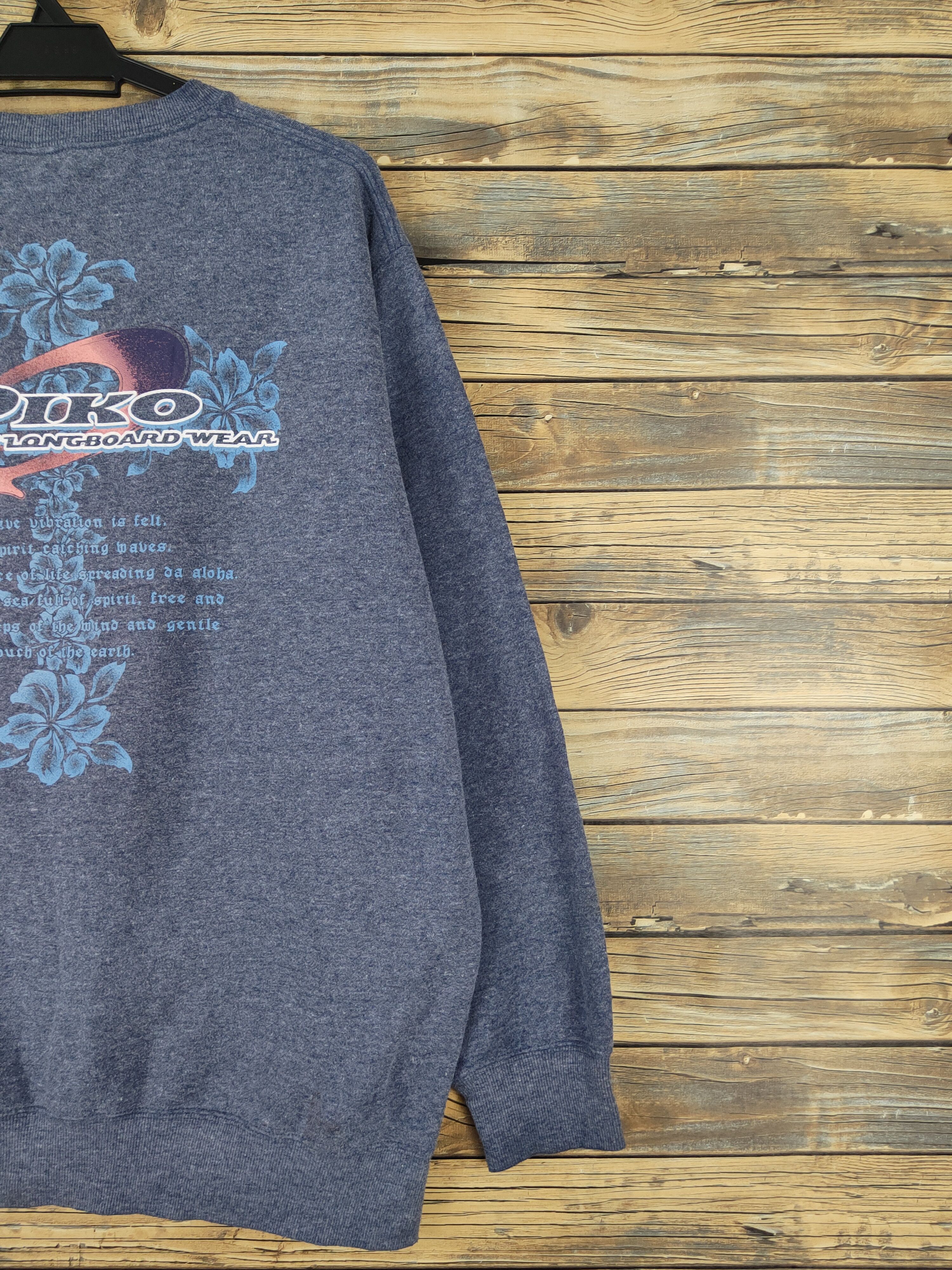 Japanese Brand × Vintage Piko surf vintage Blue Faded Sweatshirts #W1125 Size US XL / EU 56 / 4 - 3 Thumbnail