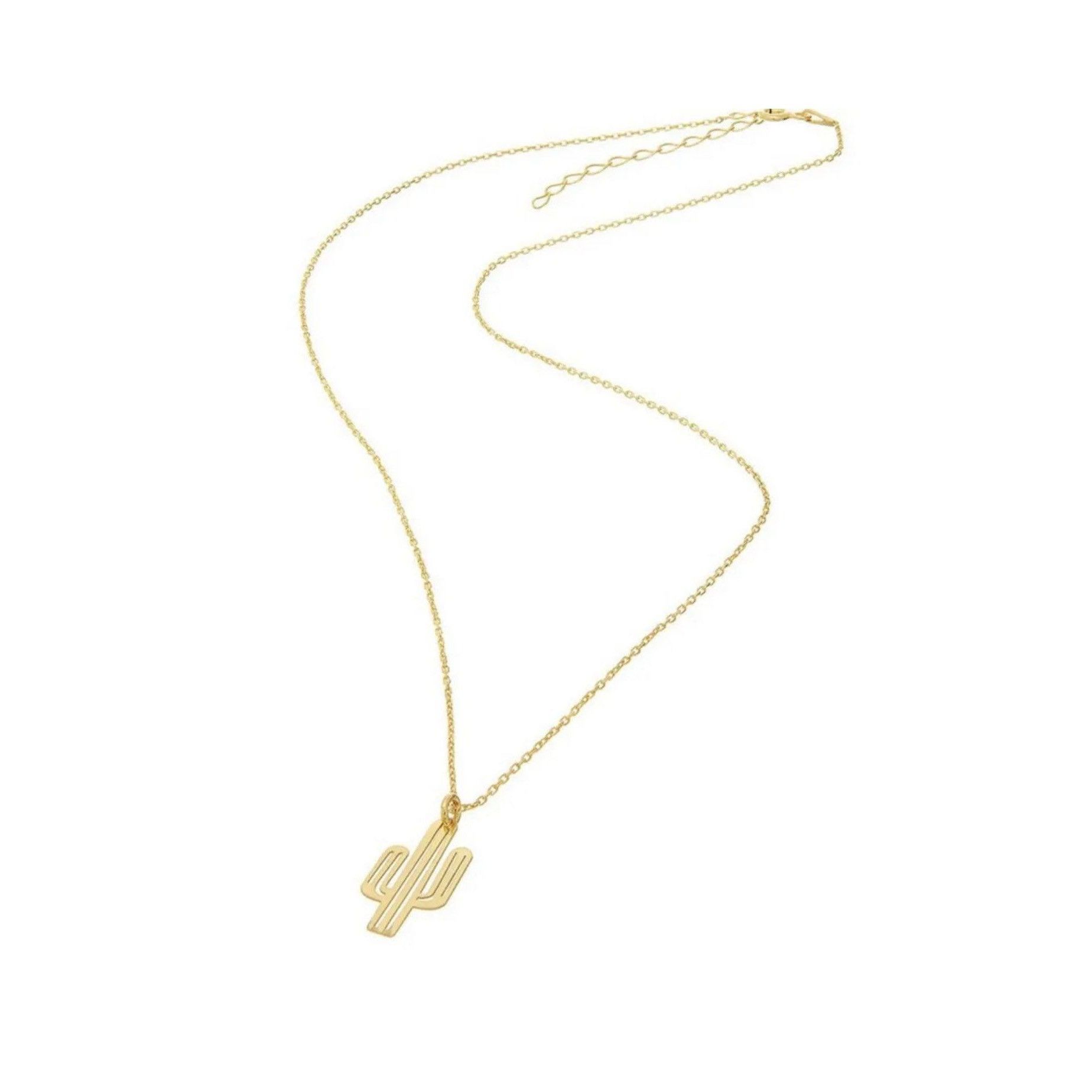 Other New Cactus Sterling Silver 14K Gold Vermeil Pendant Necklace Size ONE SIZE - 2 Thumbnail