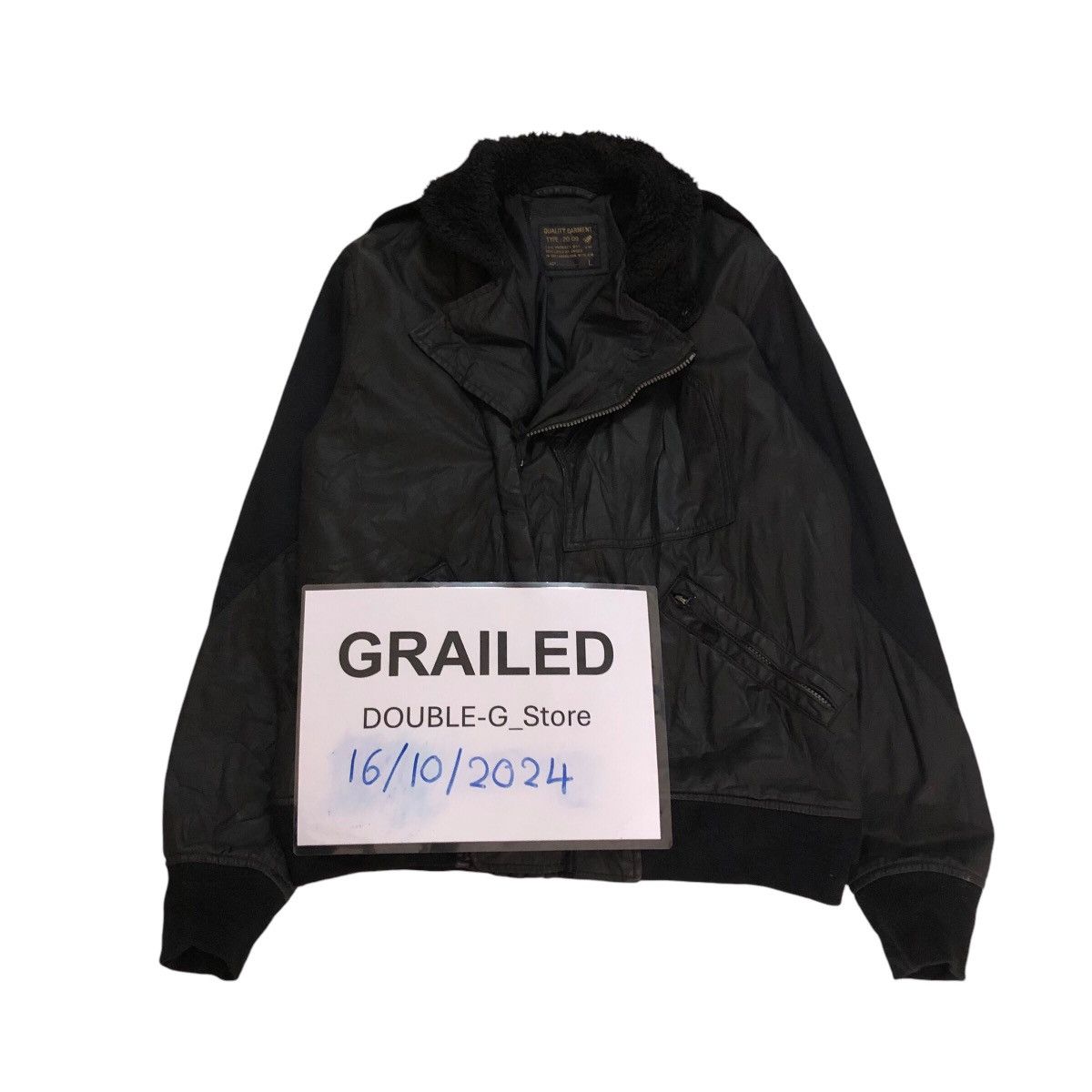 Japanese Brand × Vintage 📌Vintage Biker Jacket Double Collar Uniqlo Japan Size US L / EU 52-54 / 3 - 1 Thumbnail