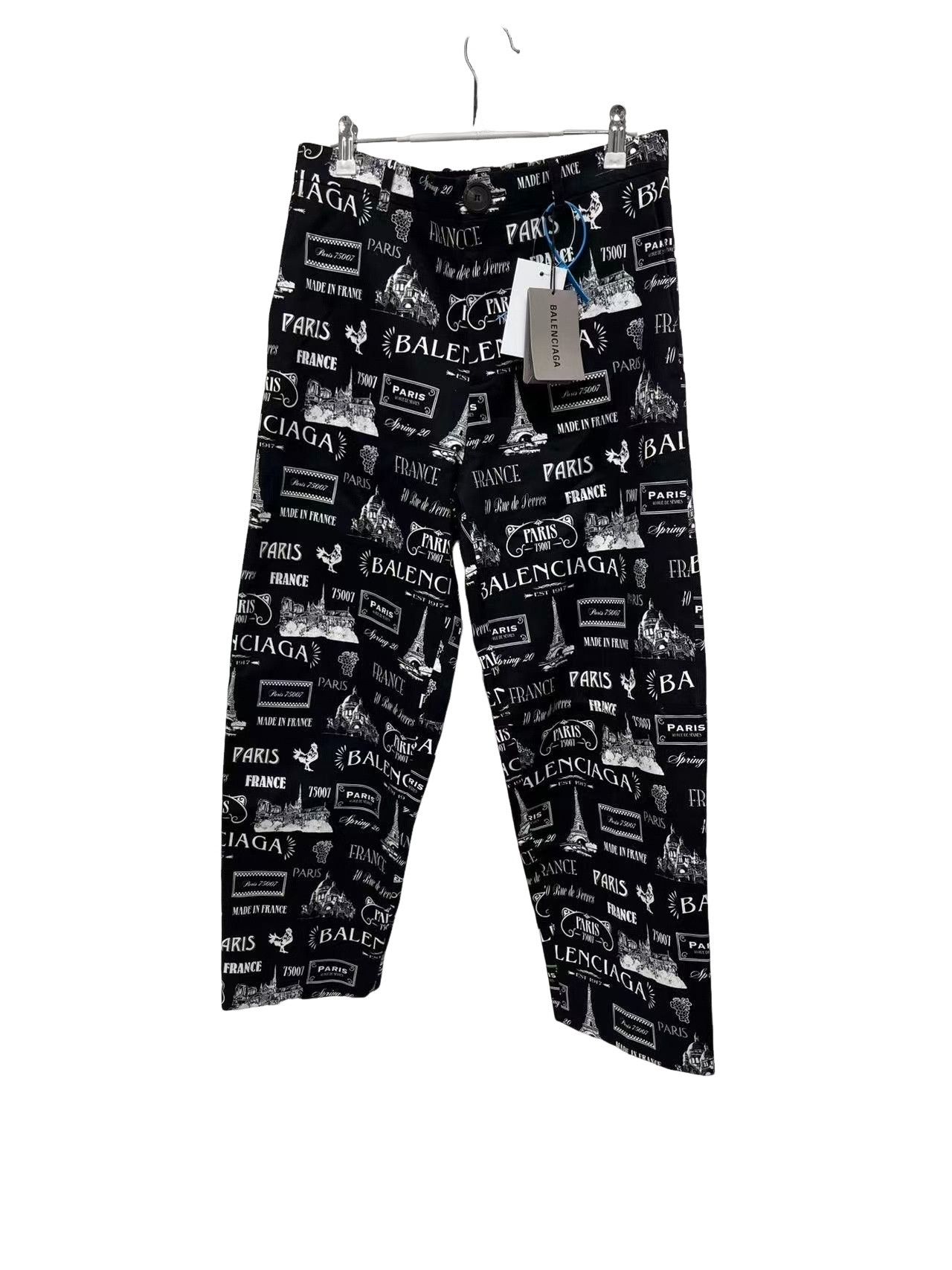 Balenciaga Balenciaga Paris Graphic Print Casual Pants 46 Size US 30 / EU 46 - 1 Thumbnail