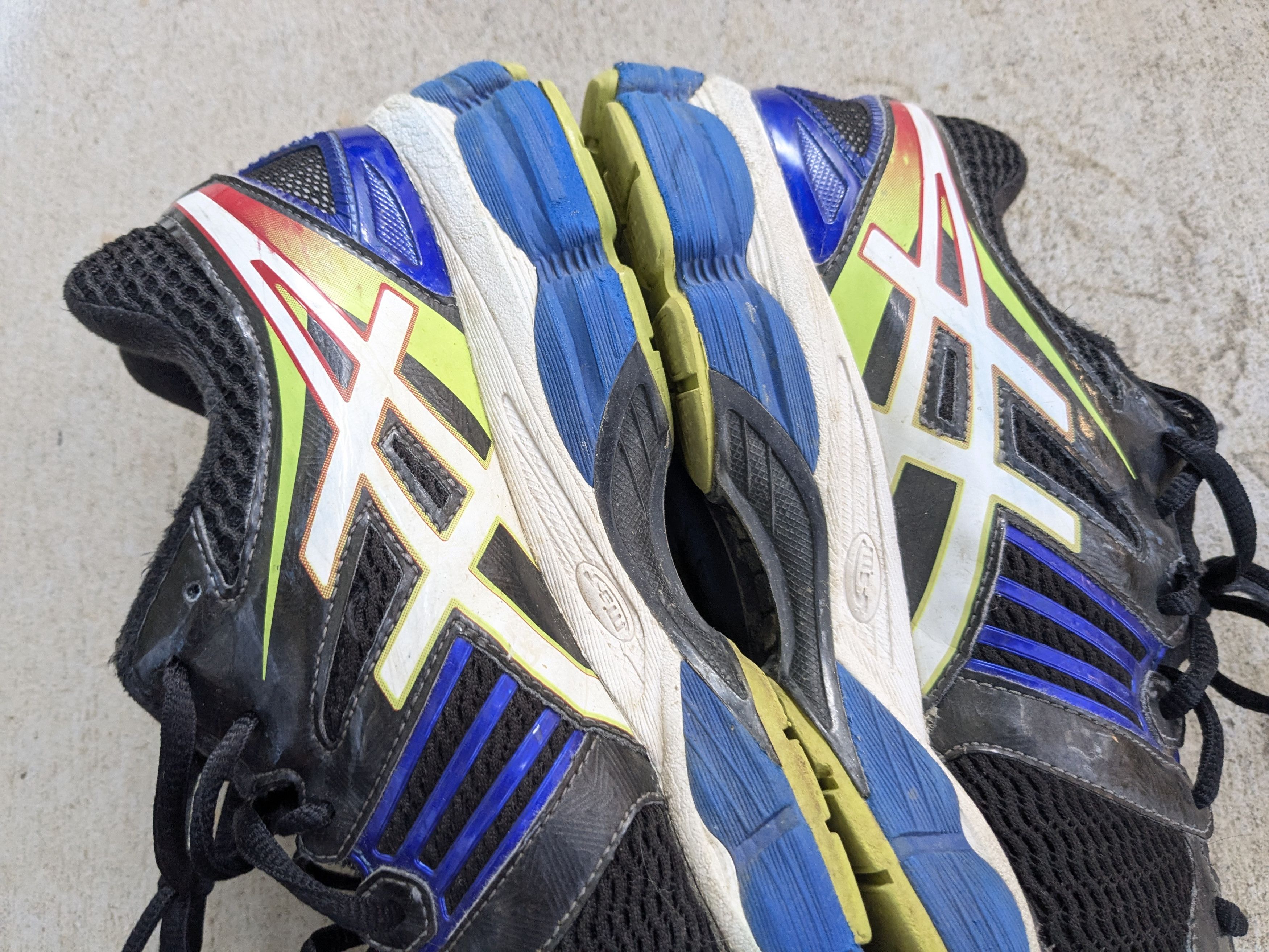 Asics Vintage Asics Gel Nimbus 11 Black Blue T3B0N Size US 11 / EU 44 - 9 Thumbnail