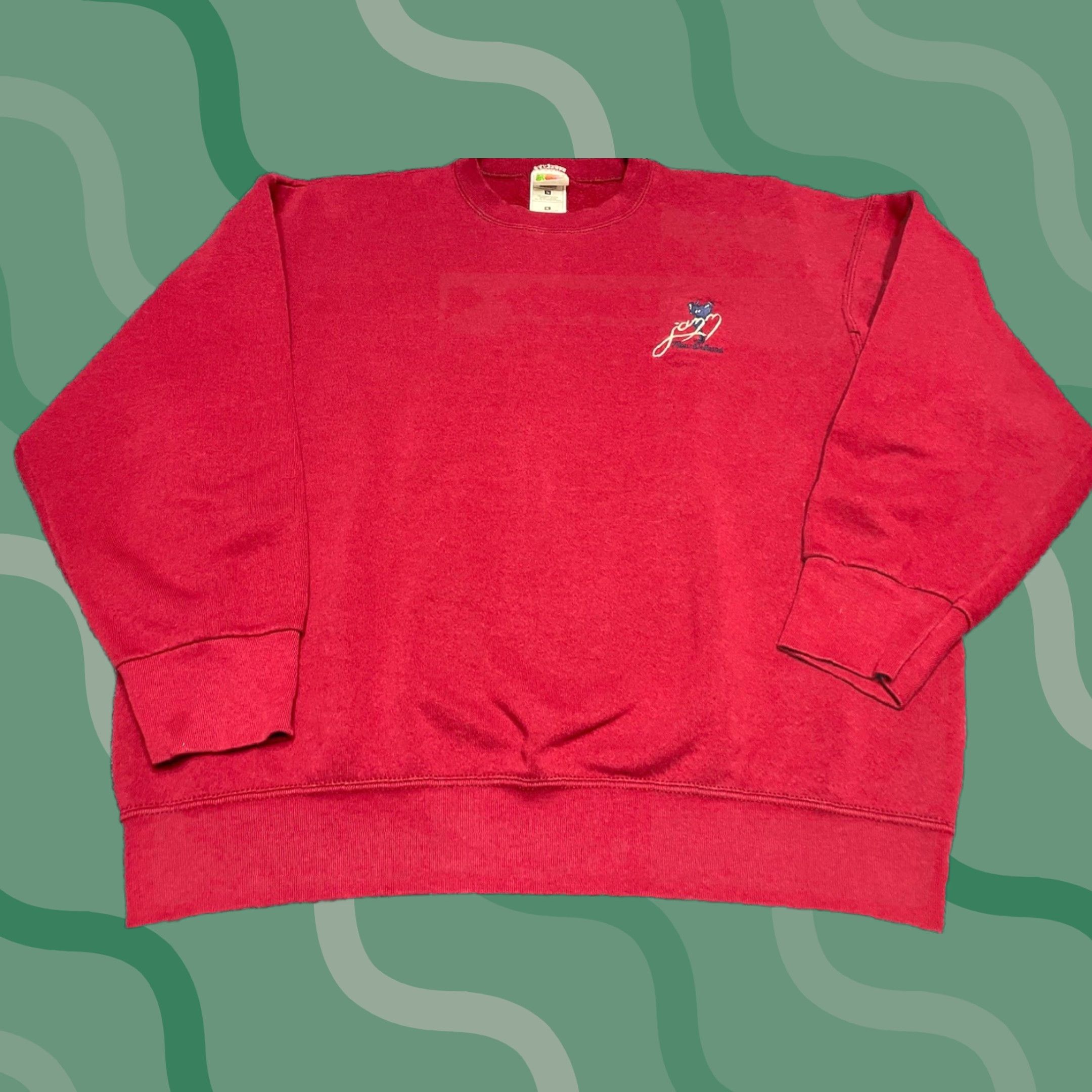 Vintage VINTAGE Jazz Sweatshirt Unbranded Men's XL Red 90s USA Jazz Graphic Print Crew Neck Pullover Sweatshirt Size US XL / EU 56 / 4 - 1 Thumbnail
