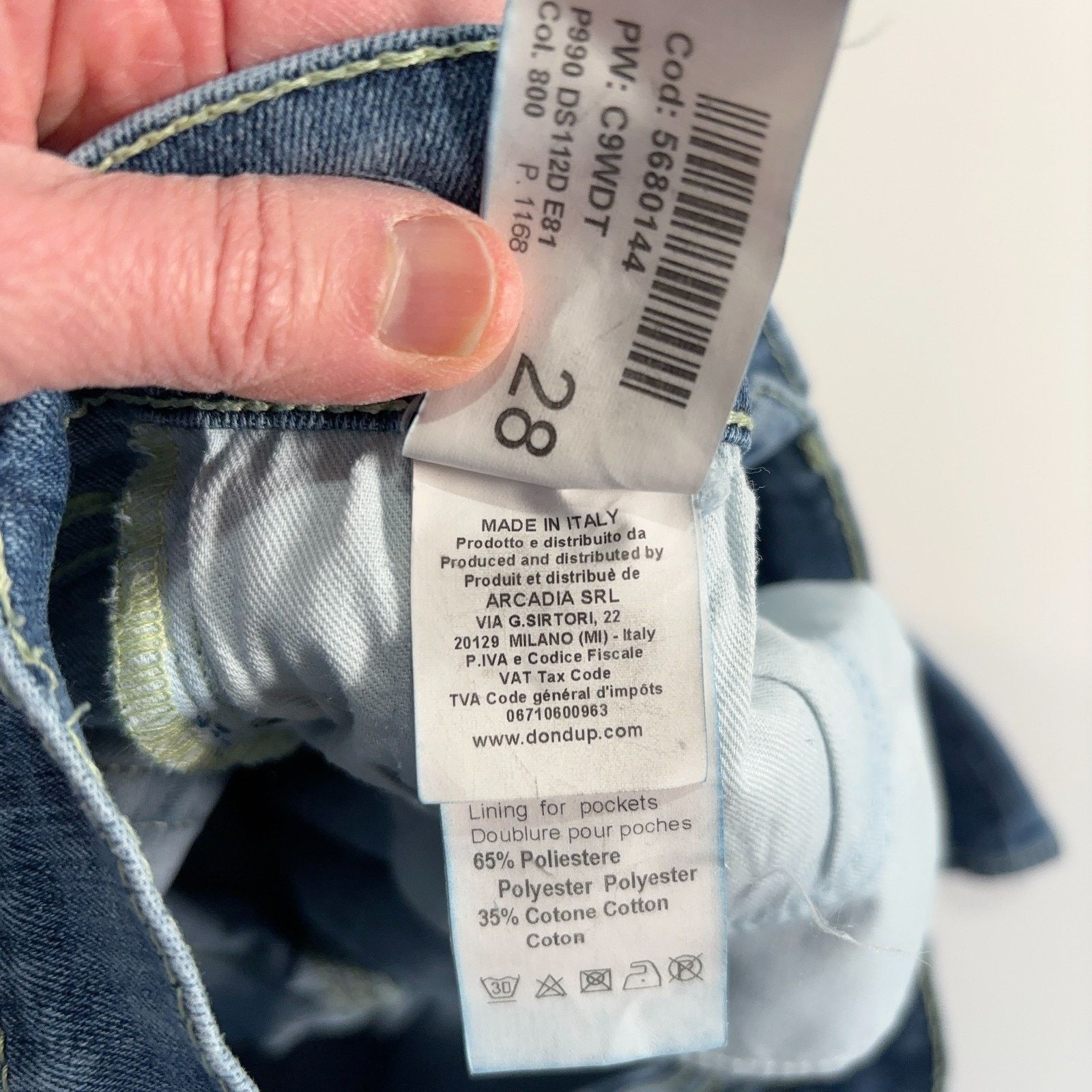 Dondup Dondup Tara Jeans Womens 28 Italy Skinny Stretch Denim Size 27" / US 4 / IT 40 - 7 Thumbnail