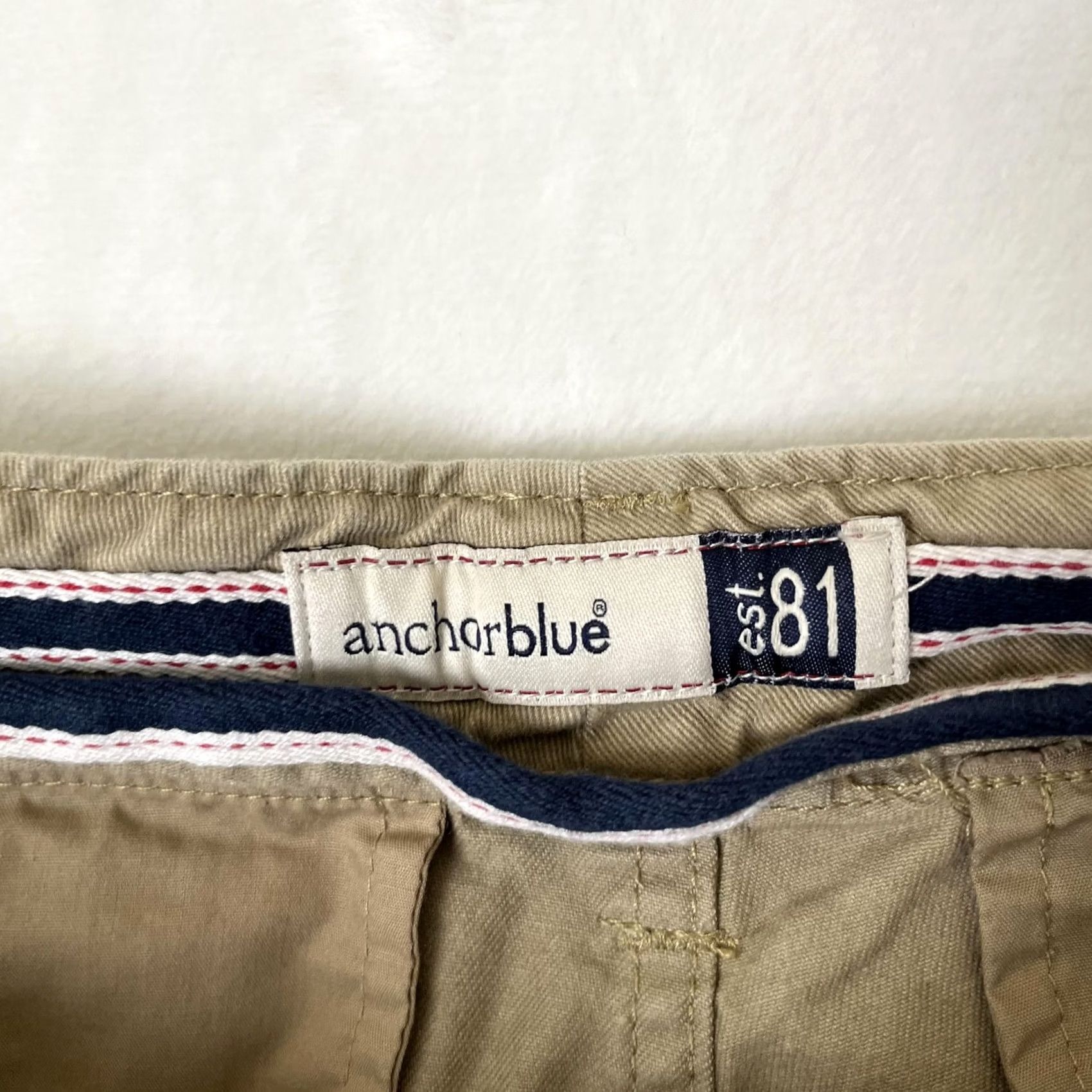 Anchor Blue VINTAGE Anchor Blue Pants Mens 34x34 Beige Chino Straight Leg Casual Twill 34 Inseam, Cotton, Flat Front, Pockets, Zip, Regular Fit Mens Size US 34 / EU 50 - 2 Thumbnail
