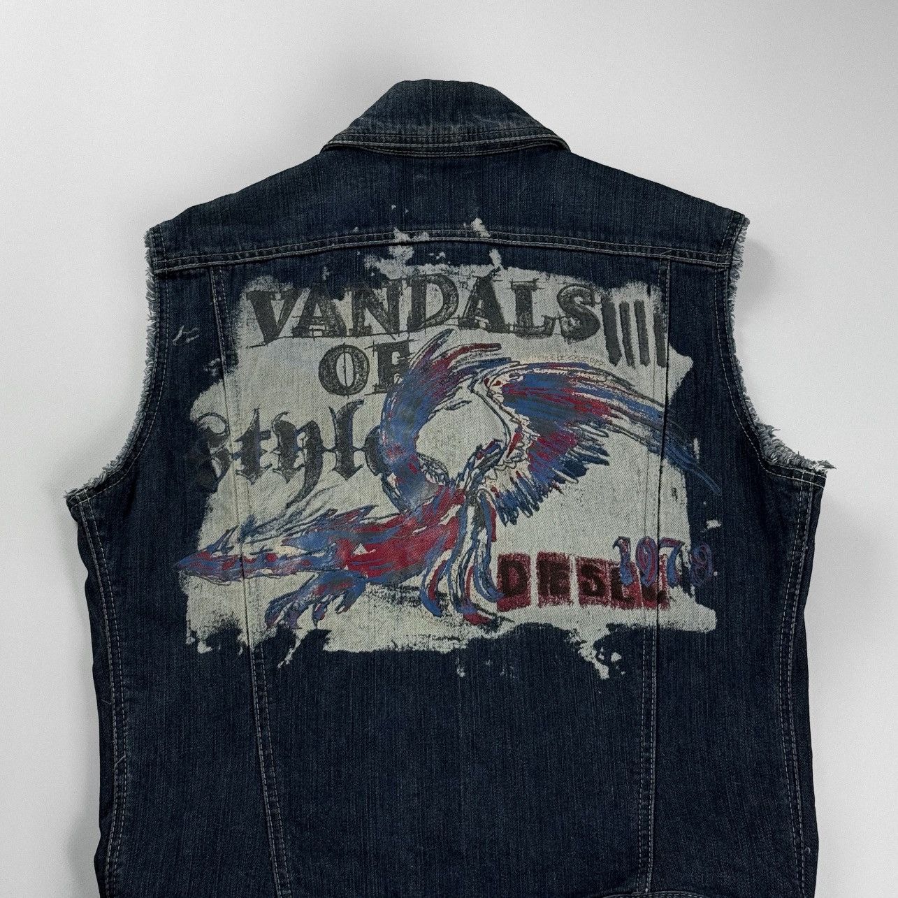 Diesel Diesel ‘Vandals of Style’ Denim Vest Vintage Size M / US 6-8 / IT 42-44 - 3 Thumbnail