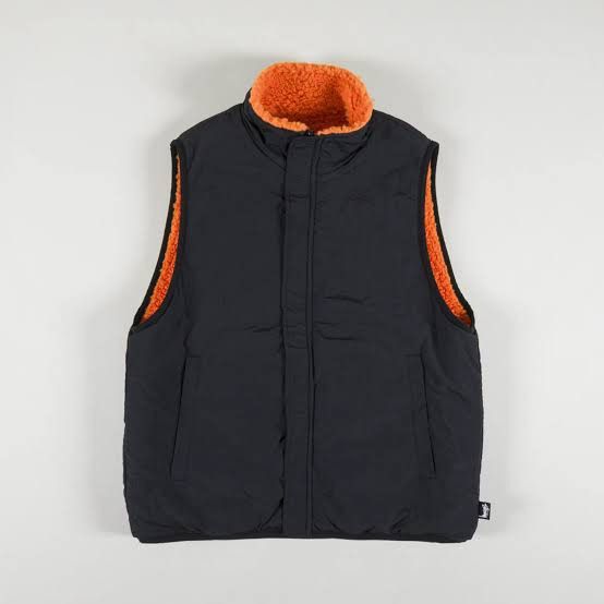 Stussy STUSSY sherpa Reversible Vest Orange Black Size L Used 10/10 Size US L / EU 52-54 / 3 - 3 Thumbnail