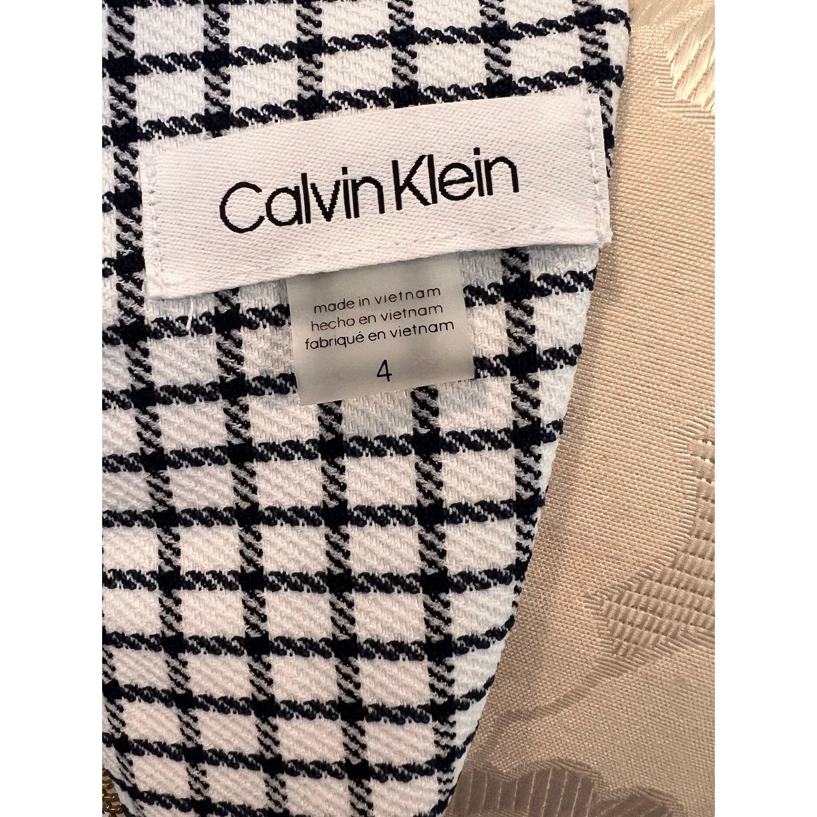 Calvin Klein Calvin Klein Sleeveless Plaid Sheath Dress Size 4 NWT Size S / US 4 / IT 40 - 5 Thumbnail
