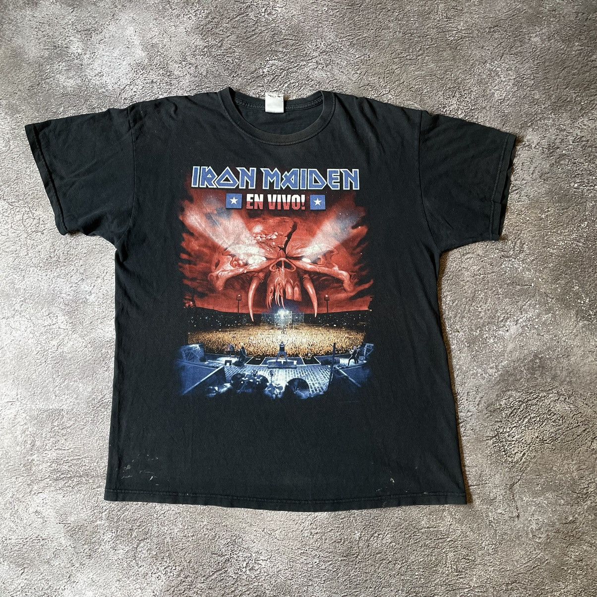 Vintage Vintage 90s Iron Maiden Band Tee Graphic Punk Grunge Slim L Size US L / EU 52-54 / 3 - 3 Thumbnail