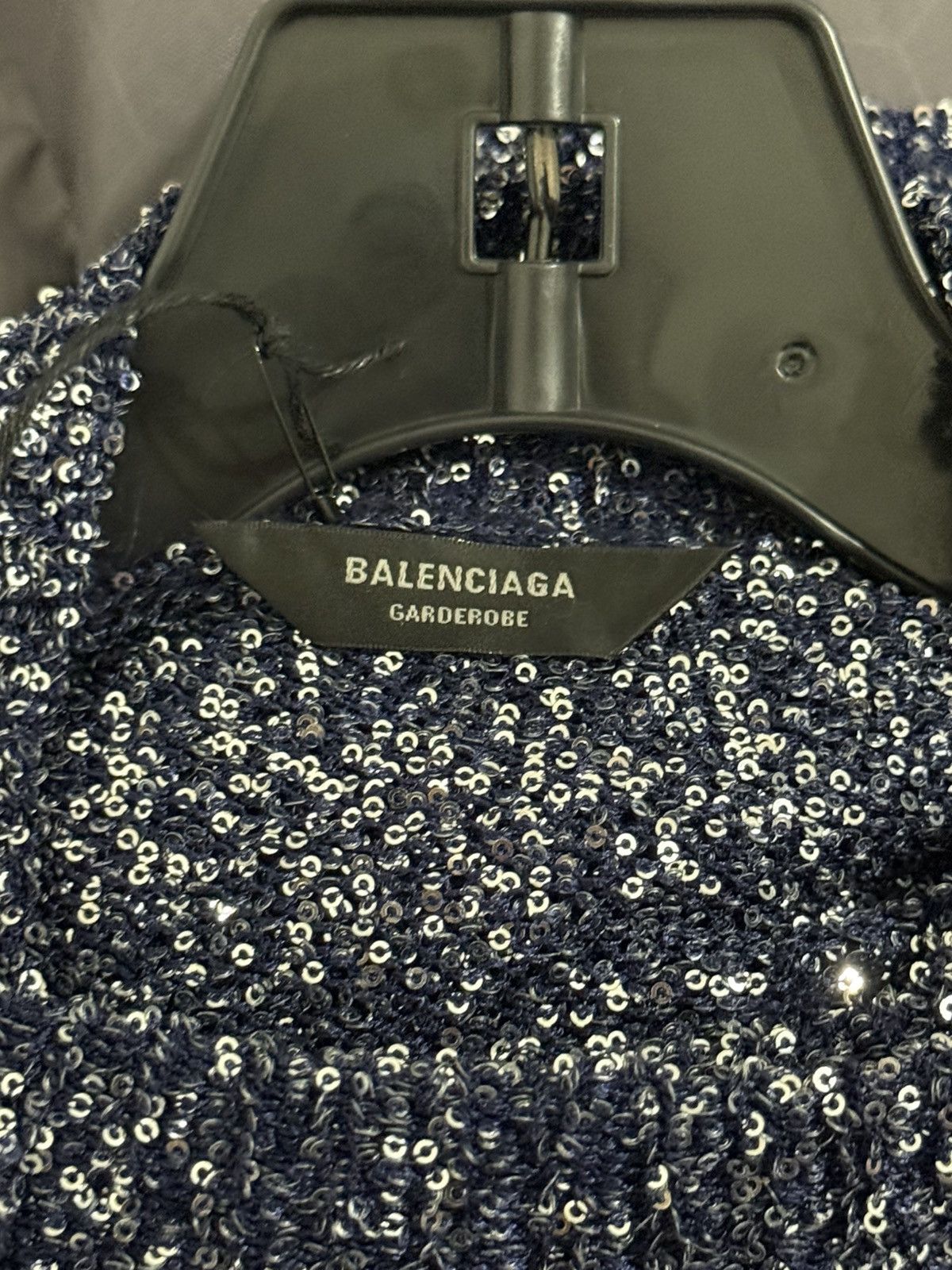 Balenciaga Balenciaga Sequined metallic knit turtle neck maxi dress Size L / US 10 / IT 46 - 10 Thumbnail