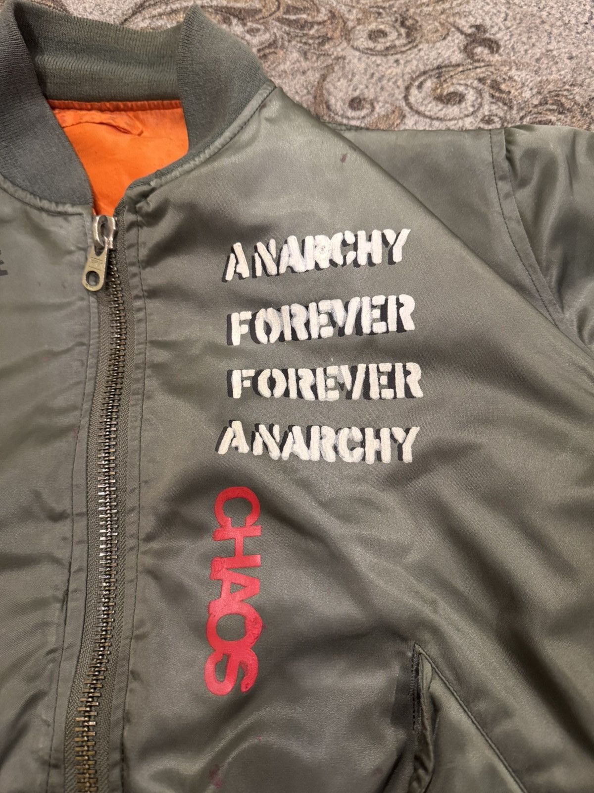 Handmade 90s Vintage HANDMADE flight jacket Size US L / EU 52-54 / 3 - 7 Thumbnail