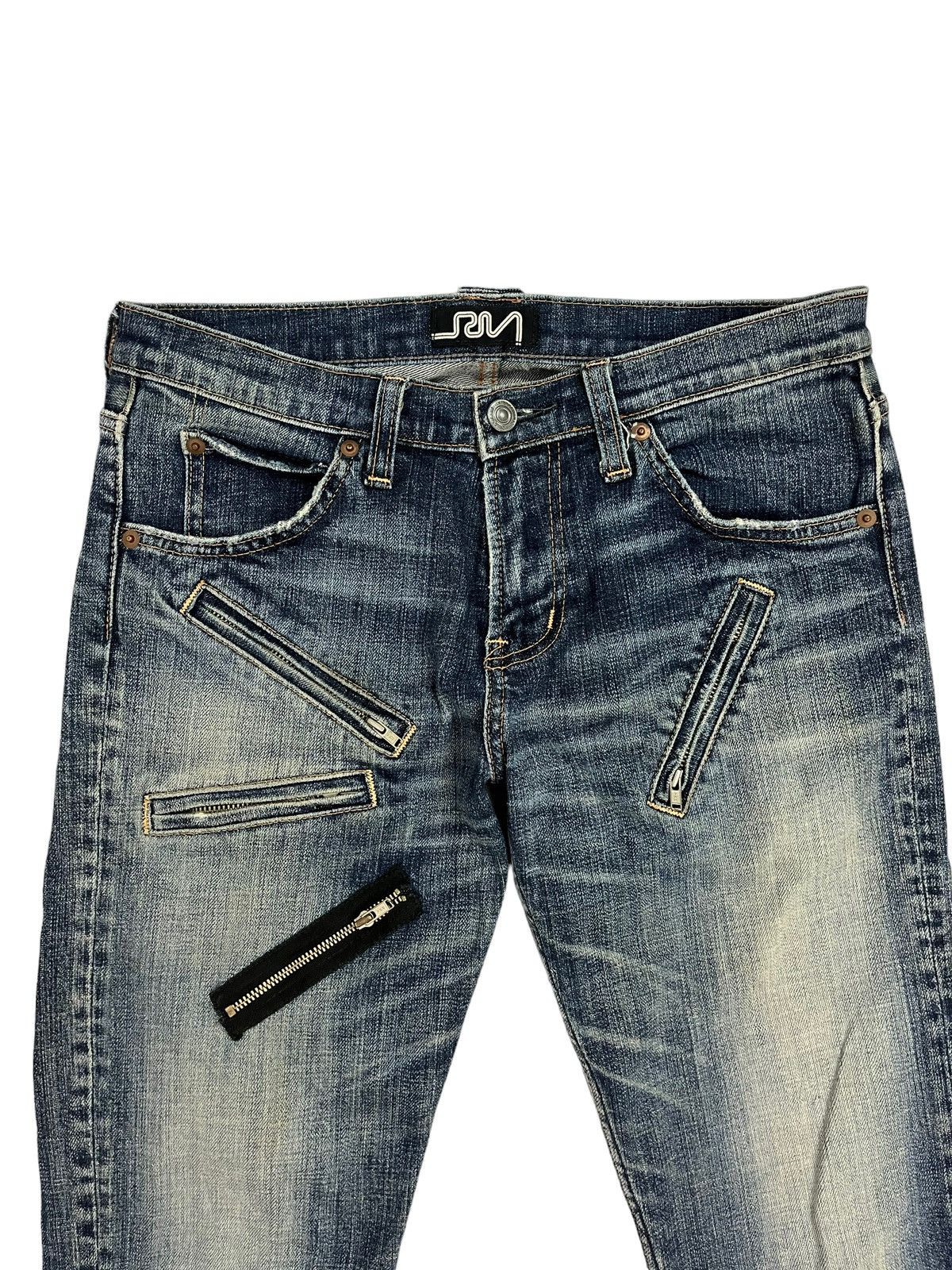 If Six Was Nine Japanese Brand RNA Zipper Pocket Jeans Size 29" - 3 Thumbnail