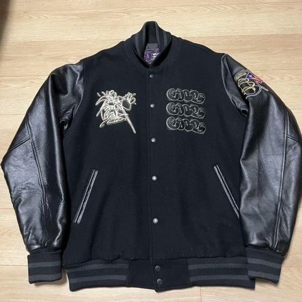 Copes Still Diggin x COPE2 Leather Sleeve Stadium Jacket Size US XL / EU 56 / 4 - 1 Thumbnail